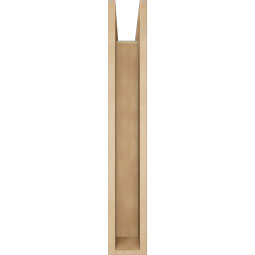 Ekena Millwork - BKTUR0554X28X36BOA05RCPR - Timberthane Faux Wood Balboa Style Bracket w/ Offset Brace, Block Ends, 5 1/2"W x 28"D x 36"H, Primed Tan