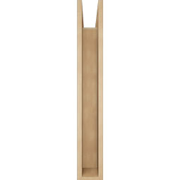 Ekena Millwork - BKTUR0554X30X38BOA05RCPR - Timberthane Faux Wood Balboa Style Bracket w/ Offset Brace, Block Ends, 5 1/2"W x 30"D x 38"H, Primed Tan