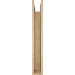 Ekena Millwork - BKTUR0554X32X38BOA05RCPR - Timberthane Faux Wood Balboa Style Bracket w/ Offset Brace, Block Ends, 5 1/2"W x 32"D x 38"H, Primed Tan