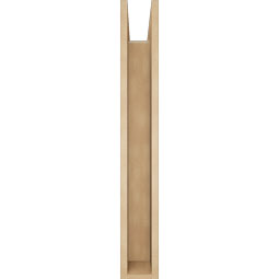 Ekena Millwork - BKTUR0554X32X40BOA05RCPR - Timberthane Faux Wood Balboa Style Bracket w/ Offset Brace, Block Ends, 5 1/2"W x 32"D x 40"H, Primed Tan