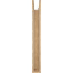 Ekena Millwork - BKTUR0554X32X44BOA05RCPR - Timberthane Faux Wood Balboa Style Bracket w/ Offset Brace, Block Ends, 5 1/2"W x 32"D x 44"H, Primed Tan
