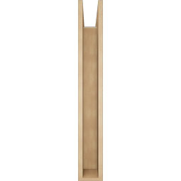 Ekena Millwork - BKTUR0554X34X40BOA05RCPR - Timberthane Faux Wood Balboa Style Bracket w/ Offset Brace, Block Ends, 5 1/2"W x 34"D x 40"H, Primed Tan