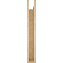 Ekena Millwork - BKTUR0554X36X40BOA05RCPR - Timberthane Faux Wood Balboa Style Bracket w/ Offset Brace, Block Ends, 5 1/2"W x 36"D x 40"H, Primed Tan