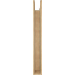 Ekena Millwork - BKTUR0554X36X44BOA05RCPR - Timberthane Faux Wood Balboa Style Bracket w/ Offset Brace, Block Ends, 5 1/2"W x 36"D x 44"H, Primed Tan