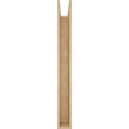 Ekena Millwork - BKTUR0554X36X48BOA05RCPR - Timberthane Faux Wood Balboa Style Bracket w/ Offset Brace, Block Ends, 5 1/2"W x 36"D x 48"H, Primed Tan