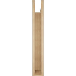 Ekena Millwork - BKTUR0554X38X38BOA05RCPR - Timberthane Faux Wood Balboa Style Bracket w/ Offset Brace, Block Ends, 5 1/2"W x 38"D x 38"H, Primed Tan