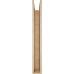 Ekena Millwork - BKTUR0554X38X44BOA05RCPR - Timberthane Faux Wood Balboa Style Bracket w/ Offset Brace, Block Ends, 5 1/2"W x 38"D x 44"H, Primed Tan