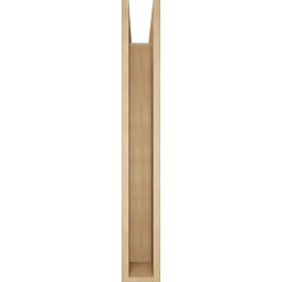Ekena Millwork - BKTUR0554X40X40BOA05RCPR - Timberthane Faux Wood Balboa Style Bracket w/ Offset Brace, Block Ends, 5 1/2"W x 40"D x 40"H, Primed Tan