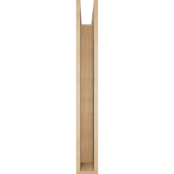Ekena Millwork - BKTUR0554X44X44BOA05RCPR - Timberthane Faux Wood Balboa Style Bracket w/ Offset Brace, Block Ends, 5 1/2"W x 44"D x 44"H, Primed Tan