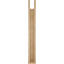 Ekena Millwork - BKTUR0554X46X46BOA05RCPR - Timberthane Faux Wood Balboa Style Bracket w/ Offset Brace, Block Ends, 5 1/2"W x 46"D x 46"H, Primed Tan