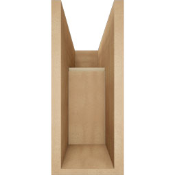 Ekena Millwork - BKTUR0756X18X18BOA05RCPR - Timberthane Faux Wood Balboa Style Bracket w/ Offset Brace, Block Ends, 7 1/2"W x 18"D x 18"H, Primed Tan