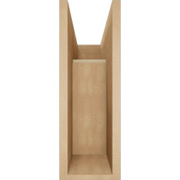 Ekena Millwork - BKTUR0756X18X22BOA05RCPR - Timberthane Faux Wood Balboa Style Bracket w/ Offset Brace, Block Ends, 7 1/2"W x 18"D x 22"H, Primed Tan