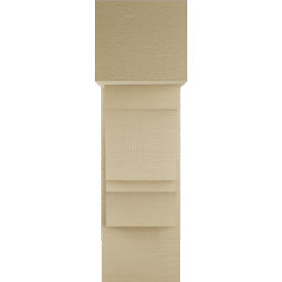 Ekena Millwork - BKTUR0756X18X26BOA05RCPR - Timberthane Faux Wood Balboa Style Bracket w/ Offset Brace, Block Ends, 7 1/2"W x 18"D x 26"H, Primed Tan