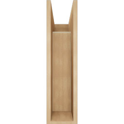 Ekena Millwork - BKTUR0756X18X30BOA05RCPR - Timberthane Faux Wood Balboa Style Bracket w/ Offset Brace, Block Ends, 7 1/2"W x 18"D x 30"H, Primed Tan