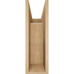 Ekena Millwork - BKTUR0756X20X24BOA05RCPR - Timberthane Faux Wood Balboa Style Bracket w/ Offset Brace, Block Ends, 7 1/2"W x 20"D x 24"H, Primed Tan