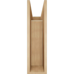 Ekena Millwork - BKTUR0756X20X28BOA05RCPR - Timberthane Faux Wood Balboa Style Bracket w/ Offset Brace, Block Ends, 7 1/2"W x 20"D x 28"H, Primed Tan