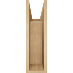 Ekena Millwork - BKTUR0756X22X26BOA05RCPR - Timberthane Faux Wood Balboa Style Bracket w/ Offset Brace, Block Ends, 7 1/2"W x 22"D x 26"H, Primed Tan