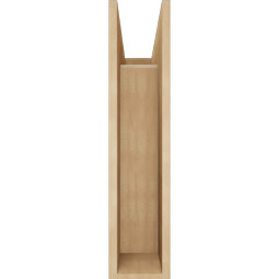 Ekena Millwork - BKTUR0756X22X34BOA05RCPR - Timberthane Faux Wood Balboa Style Bracket w/ Offset Brace, Block Ends, 7 1/2"W x 22"D x 34"H, Primed Tan