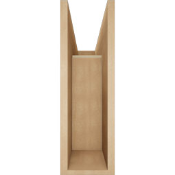 Ekena Millwork - BKTUR0756X24X24BOA05RCPR - Timberthane Faux Wood Balboa Style Bracket w/ Offset Brace, Block Ends, 7 1/2"W x 24"D x 24"H, Primed Tan