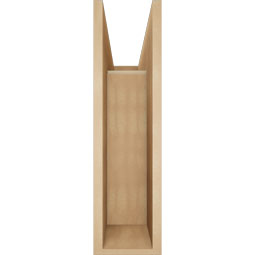 Ekena Millwork - BKTUR0756X24X28BOA05RCPR - Timberthane Faux Wood Balboa Style Bracket w/ Offset Brace, Block Ends, 7 1/2"W x 24"D x 28"H, Primed Tan