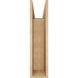 Ekena Millwork - BKTUR0756X24X32BOA05RCPR - Timberthane Faux Wood Balboa Style Bracket w/ Offset Brace, Block Ends, 7 1/2"W x 24"D x 32"H, Primed Tan