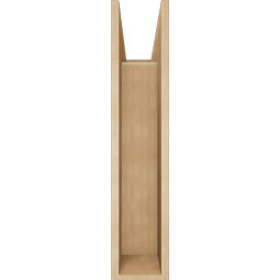 Ekena Millwork - BKTUR0756X24X36BOA05RCPR - Timberthane Faux Wood Balboa Style Bracket w/ Offset Brace, Block Ends, 7 1/2"W x 24"D x 36"H, Primed Tan