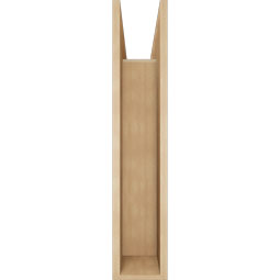 Ekena Millwork - BKTUR0756X26X38BOA05RCPR - Timberthane Faux Wood Balboa Style Bracket w/ Offset Brace, Block Ends, 7 1/2"W x 26"D x 38"H, Primed Tan