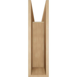 Ekena Millwork - BKTUR0756X28X28BOA05RCPR - Timberthane Faux Wood Balboa Style Bracket w/ Offset Brace, Block Ends, 7 1/2"W x 28"D x 28"H, Primed Tan