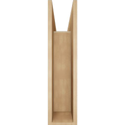 Ekena Millwork - BKTUR0756X28X32BOA05RCPR - Timberthane Faux Wood Balboa Style Bracket w/ Offset Brace, Block Ends, 7 1/2"W x 28"D x 32"H, Primed Tan