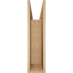 Ekena Millwork - BKTUR0756X30X30BOA05RCPR - Timberthane Faux Wood Balboa Style Bracket w/ Offset Brace, Block Ends, 7 1/2"W x 30"D x 30"H, Primed Tan