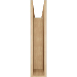 Ekena Millwork - BKTUR0756X32X36BOA05RCPR - Timberthane Faux Wood Balboa Style Bracket w/ Offset Brace, Block Ends, 7 1/2"W x 32"D x 36"H, Primed Tan