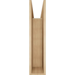 Ekena Millwork - BKTUR0756X34X34BOA05RCPR - Timberthane Faux Wood Balboa Style Bracket w/ Offset Brace, Block Ends, 7 1/2"W x 34"D x 34"H, Primed Tan