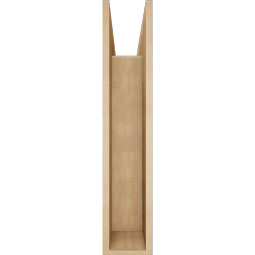 Ekena Millwork - BKTUR0756X34X38BOA05RCPR - Timberthane Faux Wood Balboa Style Bracket w/ Offset Brace, Block Ends, 7 1/2"W x 34"D x 38"H, Primed Tan