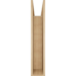Ekena Millwork - BKTUR0756X34X40BOA05RCPR - Timberthane Faux Wood Balboa Style Bracket w/ Offset Brace, Block Ends, 7 1/2"W x 34"D x 40"H, Primed Tan