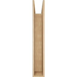 Ekena Millwork - BKTUR0756X36X48BOA05RCPR - Timberthane Faux Wood Balboa Style Bracket w/ Offset Brace, Block Ends, 7 1/2"W x 36"D x 48"H, Primed Tan