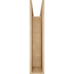 Ekena Millwork - BKTUR0756X38X38BOA05RCPR - Timberthane Faux Wood Balboa Style Bracket w/ Offset Brace, Block Ends, 7 1/2"W x 38"D x 38"H, Primed Tan