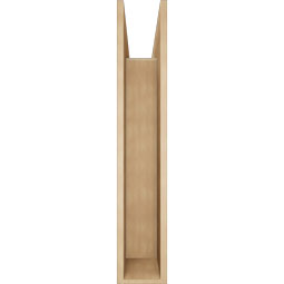 Ekena Millwork - BKTUR0756X42X42BOA05RCPR - Timberthane Faux Wood Balboa Style Bracket w/ Offset Brace, Block Ends, 7 1/2"W x 42"D x 42"H, Primed Tan