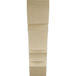 Ekena Millwork - BKTUR035X14X14BOA06RCPR - Timberthane Faux Wood Balboa Style Bracket, Slat Ends, 3 1/2"W x 14"D x 14"H, Primed Tan