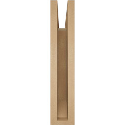 Ekena Millwork - BKTUR035X14X18BOA06RCPR - Timberthane Faux Wood Balboa Style Bracket, Slat Ends, 3 1/2"W x 14"D x 18"H, Primed Tan