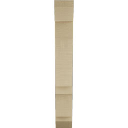 Ekena Millwork - BKTUR035X14X26BOA06RCPR - Timberthane Faux Wood Balboa Style Bracket, Slat Ends, 3 1/2"W x 14"D x 26"H, Primed Tan