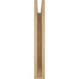 Ekena Millwork - BKTUR035X14X26BOA06RCPR - Timberthane Faux Wood Balboa Style Bracket, Slat Ends, 3 1/2"W x 14"D x 26"H, Primed Tan