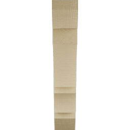 Ekena Millwork - BKTUR035X16X20BOA06RCPR - Timberthane Faux Wood Balboa Style Bracket, Slat Ends, 3 1/2"W x 16"D x 20"H, Primed Tan