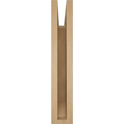 Ekena Millwork - BKTUR035X16X20BOA06RCPR - Timberthane Faux Wood Balboa Style Bracket, Slat Ends, 3 1/2"W x 16"D x 20"H, Primed Tan