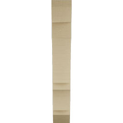 Ekena Millwork - BKTUR035X16X24BOA06RCPR - Timberthane Faux Wood Balboa Style Bracket, Slat Ends, 3 1/2"W x 16"D x 24"H, Primed Tan