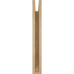 Ekena Millwork - BKTUR035X16X28BOA06RCPR - Timberthane Faux Wood Balboa Style Bracket, Slat Ends, 3 1/2"W x 16"D x 28"H, Primed Tan