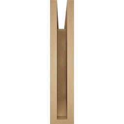 Ekena Millwork - BKTUR035X18X18BOA06RCPR - Timberthane Faux Wood Balboa Style Bracket, Slat Ends, 3 1/2"W x 18"D x 18"H, Primed Tan