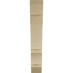 Ekena Millwork - BKTUR035X18X22BOA06RCPR - Timberthane Faux Wood Balboa Style Bracket, Slat Ends, 3 1/2"W x 18"D x 22"H, Primed Tan