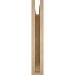 Ekena Millwork - BKTUR035X18X22BOA06RCPR - Timberthane Faux Wood Balboa Style Bracket, Slat Ends, 3 1/2"W x 18"D x 22"H, Primed Tan