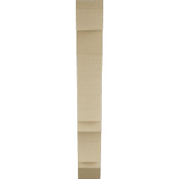Ekena Millwork - BKTUR035X18X26BOA06RCPR - Timberthane Faux Wood Balboa Style Bracket, Slat Ends, 3 1/2"W x 18"D x 26"H, Primed Tan