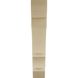Ekena Millwork - BKTUR035X20X20BOA06RCPR - Timberthane Faux Wood Balboa Style Bracket, Slat Ends, 3 1/2"W x 20"D x 20"H, Primed Tan